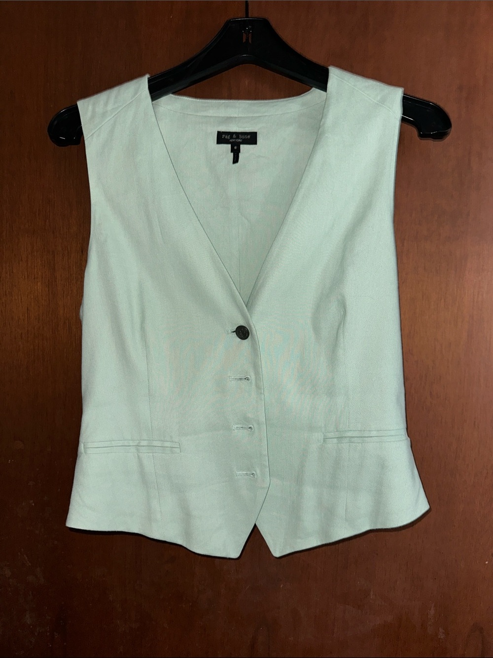 rag & bone Mint Green Tailored Sleeveless Vest
